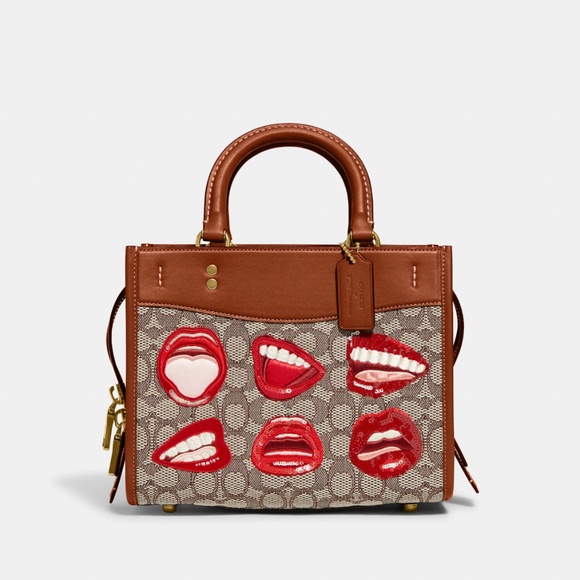 💋 Coach X Tom Wesselmann Rogue 25 In Signature Textile Jacquard - Picture 1 of 7